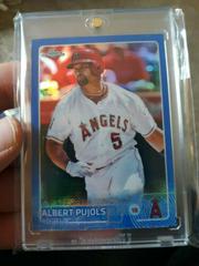 Albert Pujols [Blue Refractor] Baseball Cards 2015 Topps Chrome Prices