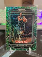 Jayson Tatum [Green Shimmer] Basketball Cards 2022 Panini Prizm Monopoly Prices