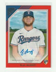 A. J. Alexy [Orange] Baseball Cards 2022 Topps Gallery Rookie Autographs Prices