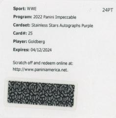 Goldberg [Purple] #SS-GBG Wrestling Cards 2022 Panini Impeccable WWE Stainless Stars Autographs Prices