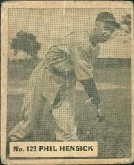 Phil Hensick #123 Baseball Cards 1936 World Wide Gum Prices