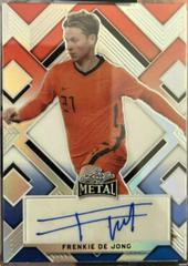 Frenkie De Jong [Prismatic Red White Blue] Soccer Cards 2022 Leaf Metal Autographs Prices