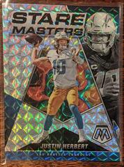 Justin Herbert [Silver] Football Cards 2022 Panini Mosaic Stare Masters Prices