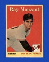 Ray Monzant #447 Baseball Cards 1958 Topps Prices
