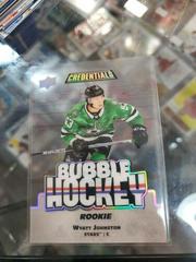 Wyatt Johnston [Rookie] #BHR-WJ Hockey Cards 2022 Upper Deck Credentials Bubble Hockey Prices