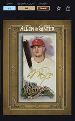 Mike Trout #MA-MT Baseball Cards 2022 Topps Allen & Ginter Mini Autographs Prices