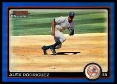 Alex Rodriguez [Blue Refractor] Baseball Cards 2010 Bowman Chrome Prices