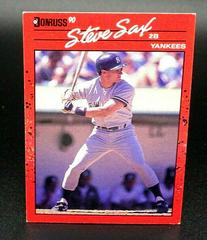 Steve Sax #78 Baseball Cards 1990 Donruss Aqueous Test Prices