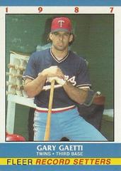 Gary Gaetti #9 Baseball Cards 1987 Fleer Record Setters Prices