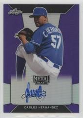 Carlos Hernandez [Purple] Baseball Cards 2018 Leaf Metal Draft Autograph Prices