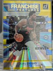 Joel Embiid [Yellow Laser] #4 Basketball Cards 2022 Panini Donruss Franchise Features Prices