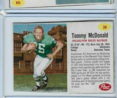 Tommy McDonald [Hand Cut] Football Cards 1962 Post Cereal Prices