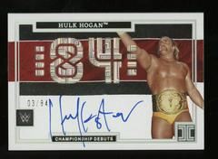 Hulk Hogan Wrestling Cards 2022 Panini Impeccable WWE Championship Debut Autographs Prices