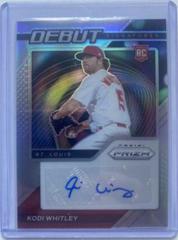 Kodi Whitley #DS-KW Baseball Cards 2021 Panini Prizm Debut Signatures Prices