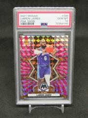 LeBron James [Pink Swirl] #286 Basketball Cards 2021 Panini Mosaic Prices