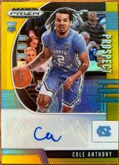Cole Anthony [Gold Prizm] Basketball Cards 2020 Panini Prizm Rookie Signatures Prices
