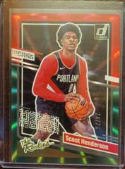 Scoot Henderson [Red Green] #2 Basketball Cards 2023 Panini Donruss The Rookies Prices