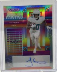 Tyreek Hill [Prismatic Gray] #SP-TH1 Football Cards 2023 Leaf Vivid Autographs Sideline Painting Prices