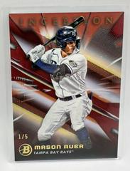 Mason Auer [Red Foil] #22 Baseball Cards 2023 Bowman Inception Prices