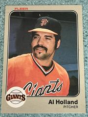 Al Holland #262 Baseball Cards 1983 Fleer Prices
