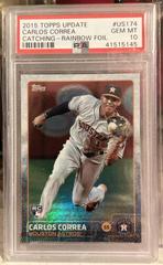 Carlos Correa [Catching Rainbow Foil] Baseball Cards 2015 Topps Update Prices