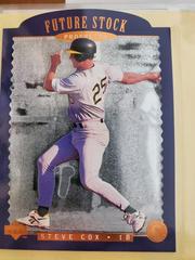 Steve Cox Baseball Cards 1996 Upper Deck Future Stock Prices
