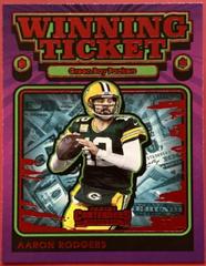 Aaron Rodgers [Ruby] #WT-ARO Football Cards 2021 Panini Contenders Winning Ticket Prices