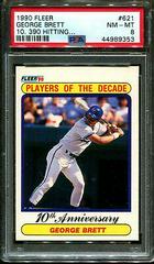 George Brett [10. 390 Hitting] #621 Baseball Cards 1990 Fleer Prices