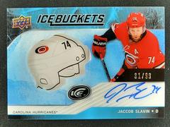 Jaccob Slavin #IB-JS Hockey Cards 2021 Upper Deck Ice 2019 Update Buckets Autographs Prices