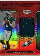 Carson Strong [Red] #NGJ-CS Football Cards 2022 Panini Certified New Generation Jerseys Mirror Prices