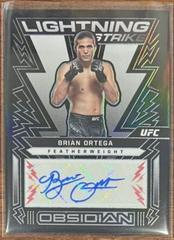 Brian Ortega #OL-BOR Ufc Cards 2023 Panini Chronicles UFC Obsidian Lightning Strike Signatures Prices