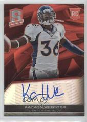 Kayvon Webster [Autograph Spectra Red] Football Cards 2013 Panini Spectra Prices