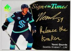 Yanni Gourde [Black Gold Ink] Hockey Cards 2021 SP Authentic Sign of the Times Autographs Prices