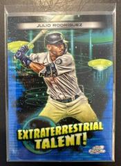 Julio Rodriguez [Blue Moon] #ET-8 Baseball Cards 2023 Topps Cosmic Chrome Extraterrestrial Talent Prices