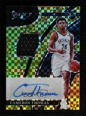 Cameron Thomas [Gold Prizm] Basketball Cards 2021 Panini Select Rookie Jersey Autographs Prices