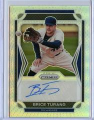 Brice Turang [Gold Prizm] #67 Baseball Cards 2021 Panini Prizm Draft Picks Autographs Prices