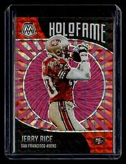 Jerry Rice [Pink Fluorescent] #14 Football Cards 2021 Panini Mosaic HoloFame Prices