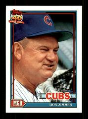 Don Zimmer Baseball Cards 1991 Topps Tiffany Prices