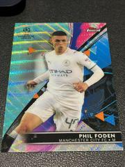 Phil Foden [Aqua] Soccer Cards 2021 Topps Finest UEFA Champions League Prices