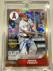 Mike Trout [Orange] #87BA-MT Baseball Cards 2022 Topps Chrome 1987 Autographs Prices