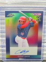 Chase Davis [Navy Blue Prismatic] #BA-CD1 Baseball Cards 2023 Leaf Vivid Autograph Prices