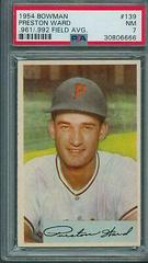 Preston Ward [.961/ .992 Field Avg.] #139 Baseball Cards 1954 Bowman Prices