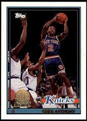 Greg Anthony Gold #141 Basketball Cards 1992 Topps Archives Prices