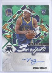 Moses Moody [Green Ice] #RS-MMO Basketball Cards 2021 Panini Mosaic Rookie Scripts Autographs Prices