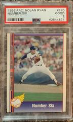 Number Six #170 Baseball Cards 1992 Pacific Nolan Ryan Prices