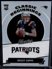 Bailey Zappe [Silver] #CB-21 Football Cards 2022 Panini Classics Beginnings Prices