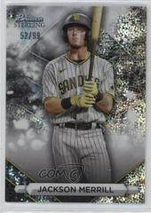 Jackson Merrill [Speckle] #BSP-56 Baseball Cards 2023 Bowman Sterling Prices