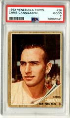 Chris Cannizzaro Baseball Cards 1962 Venezuela Topps Prices