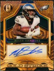 Miles Sanders Football Cards 2022 Panini Gold Standard Strike Autographs Prices