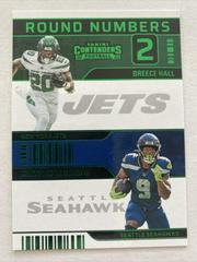 Breece Hall, Kenneth Walker III [Emerald] #RN-HW Football Cards 2022 Panini Contenders Round Numbers Prices